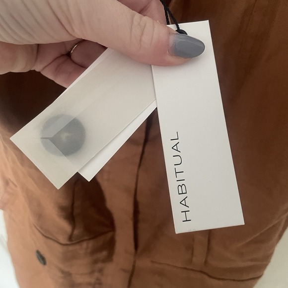 Habitual Womens Romper Size Medium M Linen Blend Boho Festival Brown NWT - Picture 6 of 11